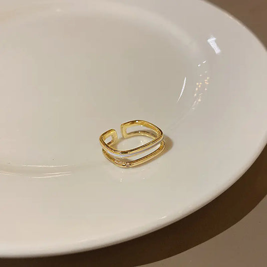 Adjustable Double Layer Ring for Women