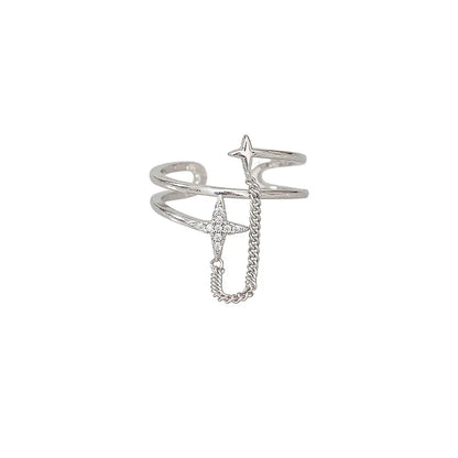 Double-Layer Chain Meteor Ring for Women - High Fashion